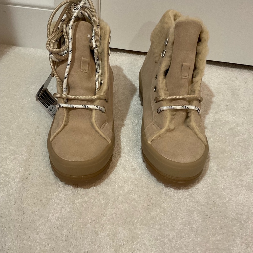 Superga Alpine Women's suede Shearling Ankle Boots - Picture 5 of 11